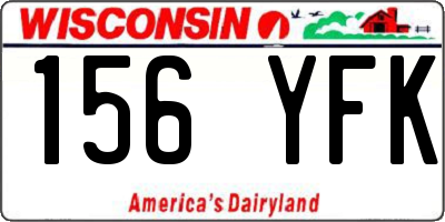 WI license plate 156YFK