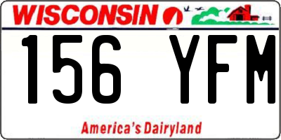 WI license plate 156YFM