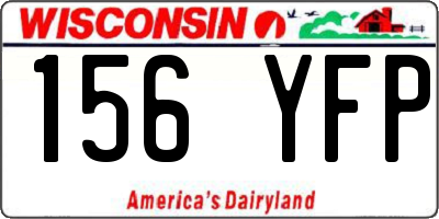 WI license plate 156YFP