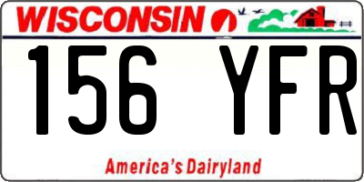 WI license plate 156YFR