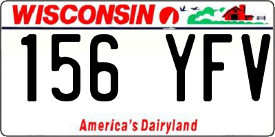 WI license plate 156YFV