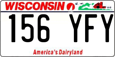 WI license plate 156YFY