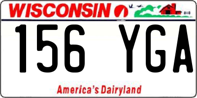 WI license plate 156YGA
