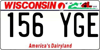 WI license plate 156YGE