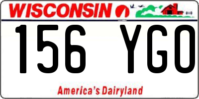 WI license plate 156YGO