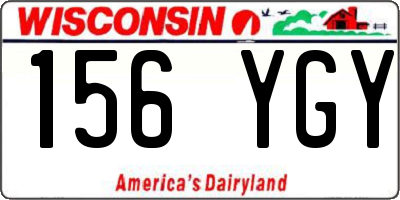 WI license plate 156YGY