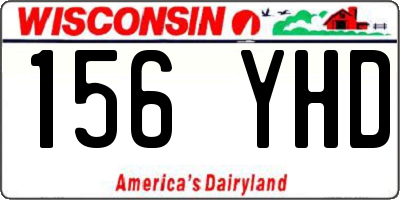 WI license plate 156YHD