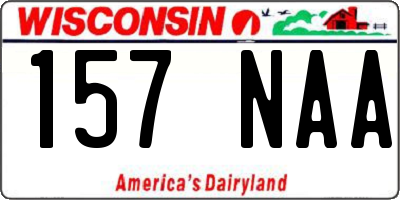 WI license plate 157NAA