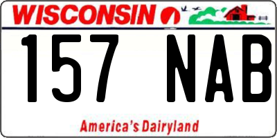 WI license plate 157NAB