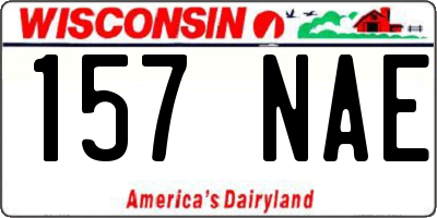 WI license plate 157NAE