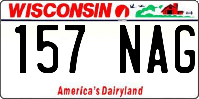 WI license plate 157NAG