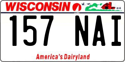 WI license plate 157NAI