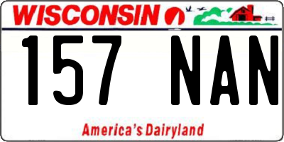 WI license plate 157NAN