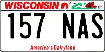 WI license plate 157NAS