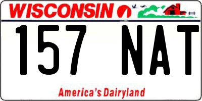 WI license plate 157NAT
