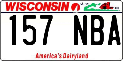 WI license plate 157NBA