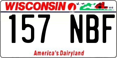 WI license plate 157NBF