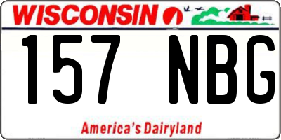 WI license plate 157NBG