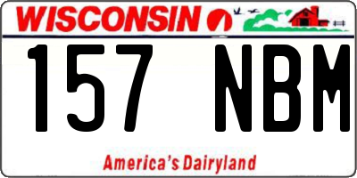 WI license plate 157NBM