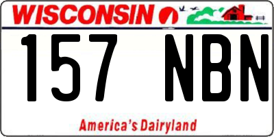 WI license plate 157NBN