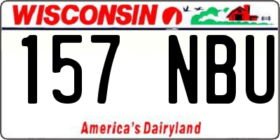 WI license plate 157NBU