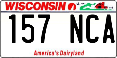 WI license plate 157NCA