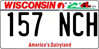 WI license plate 157NCH
