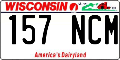 WI license plate 157NCM