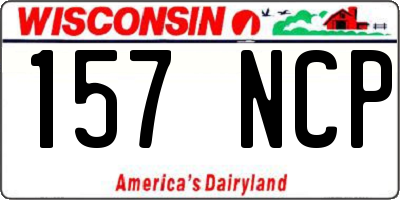 WI license plate 157NCP