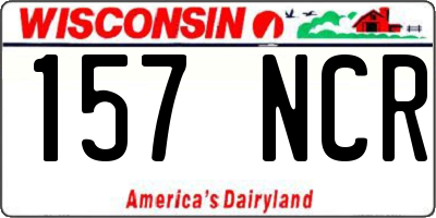 WI license plate 157NCR