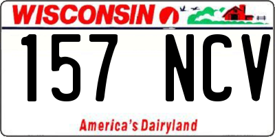 WI license plate 157NCV
