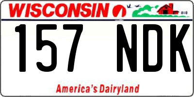 WI license plate 157NDK