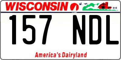 WI license plate 157NDL
