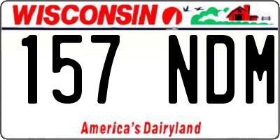 WI license plate 157NDM