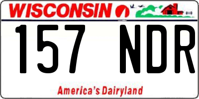WI license plate 157NDR