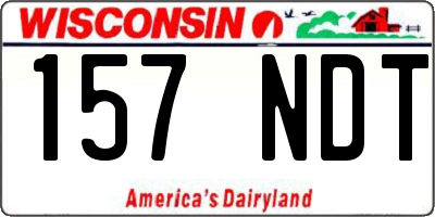 WI license plate 157NDT