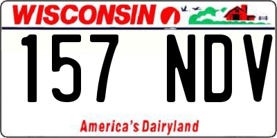WI license plate 157NDV