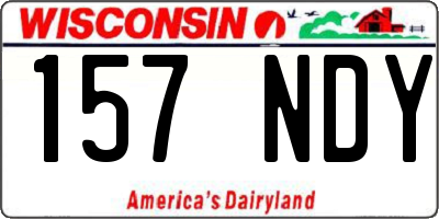 WI license plate 157NDY