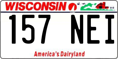 WI license plate 157NEI