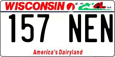WI license plate 157NEN