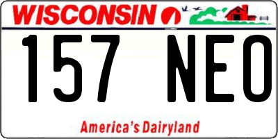 WI license plate 157NEO