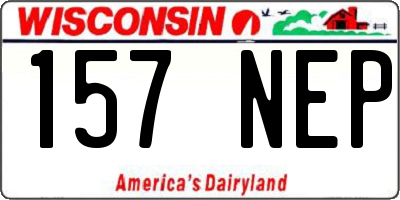 WI license plate 157NEP