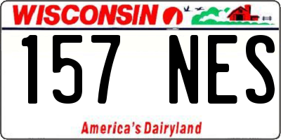 WI license plate 157NES
