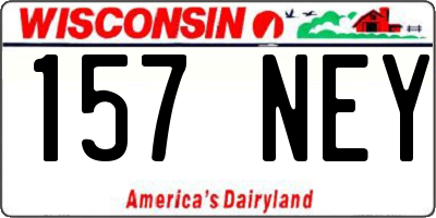 WI license plate 157NEY