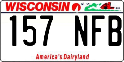 WI license plate 157NFB