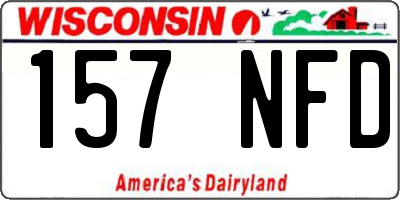 WI license plate 157NFD
