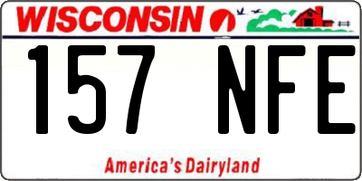 WI license plate 157NFE
