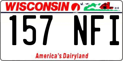 WI license plate 157NFI