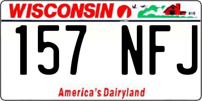 WI license plate 157NFJ