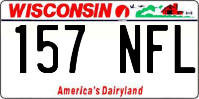WI license plate 157NFL